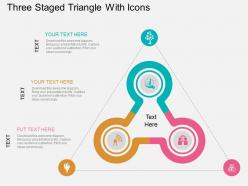 Cx three staged triangle with icons flat powerpoint design