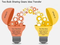 Cx two bulb sharing gears idea transfer flat powerpoint design