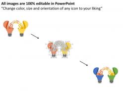 Cx two bulb sharing gears idea transfer flat powerpoint design