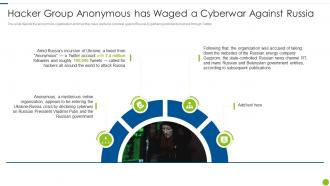 Cyber Attacks On Ukraine Hacker Group Anonymous Has Waged A Cyberwar