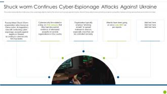 Cyber Attacks On Ukraine Shuck Worm Continues Cyber Espionage