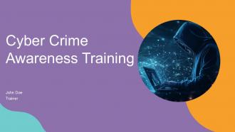 Cyber Crime Awareness Training PPT PowerPoint ST AI