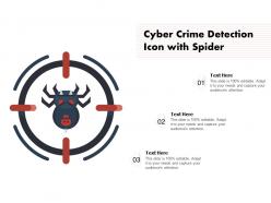 Cyber crime detection icon with spider