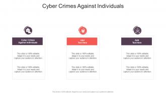 Cyber Crimes Against Individuals In Powerpoint And Google Slides Cpb