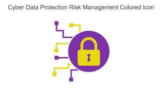 Cyber Data Protection Risk Management Colored Icon In Powerpoint Pptx Png And Editable Eps Format