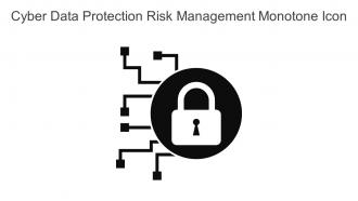 Cyber Data Protection Risk Management Monotone Icon In Powerpoint Pptx Png And Editable Eps Format