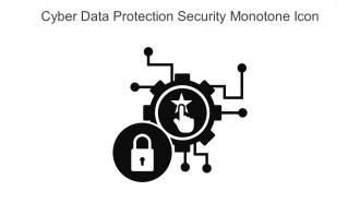 Cyber Data Protection Security Monotone Icon In Powerpoint Pptx Png And Editable Eps Format