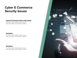 Cyber e commerce security issues ppt powerpoint presentation portfolio professional cpb