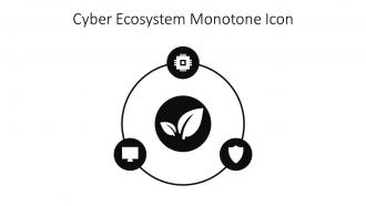 Cyber Ecosystem Monotone Icon In Powerpoint Pptx Png And Editable Eps Format