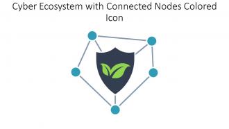 Cyber Ecosystem With Connected Nodes Colored Icon In Powerpoint Pptx Png And Editable Eps Format