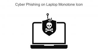 Cyber Phishing On Laptop Monotone Icon In Powerpoint Pptx Png And Editable Eps Format