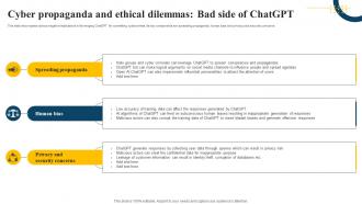 Cyber Propaganda And Ethical Dilemmas Bad Side Of ChatGPT Impact Of Generative AI SS V