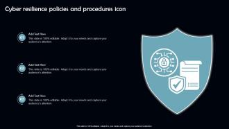 Cyber Resilience Policies And Procedures Icon