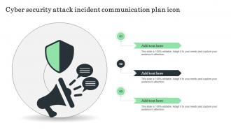 Cyber Security Attack Incident Communication Plan Icon