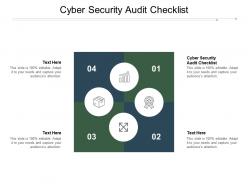 Cyber security audit checklist ppt powerpoint presentation ideas demonstration cpb