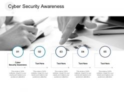Cyber security awareness ppt powerpoint presentation infographic template slide cpb