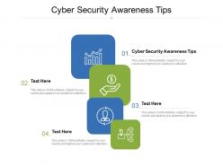Cyber security awareness tips ppt powerpoint presentation slides show cpb
