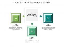 Cyber security awareness training ppt powerpoint presentation icon vector cpb