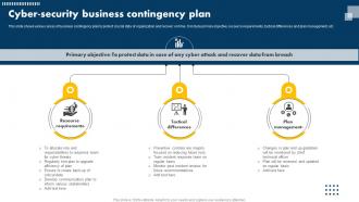 Cyber Security Business Contingency Plan