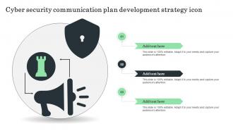 Cyber Security Communication Plan Development Strategy Icon