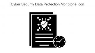 Cyber Security Data Protection Monotone Icon In Powerpoint Pptx Png And Editable Eps Format
