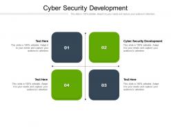 Cyber security development ppt powerpoint presentation portfolio inspiration cpb