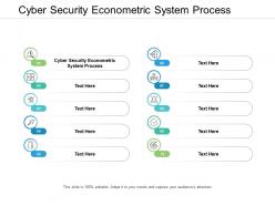 Cyber security econometric system process ppt powerpoint presentation deck cpb