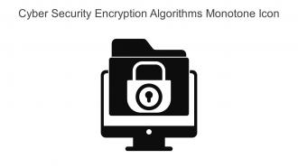 Cyber Security Encryption Algorithms Monotone Icon In Powerpoint Pptx Png And Editable Eps Format