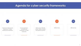 Cyber Security Frameworks Powerpoint Presentation Slides Ideas Editable