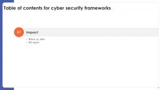 Cyber Security Frameworks Powerpoint Presentation Slides Content Ready Impactful