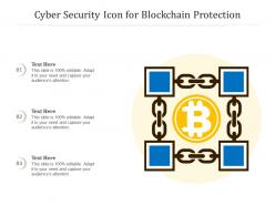 Cyber security icon for blockchain protection
