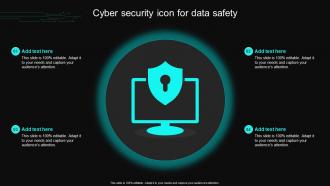 Cyber Security Icon For Data Safety