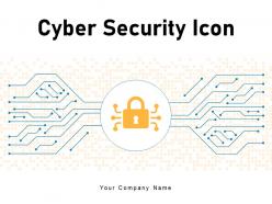 Cyber security icon network protection threat server database software