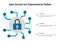 Cyber security icon represented by padlock