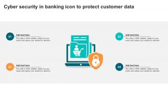 Cyber Security In Banking Icon To Protect Customer Data Cyber Security In Banking Icon To Protect Customer Data