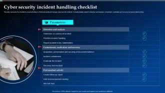 Cyber Security Incident Handling Checklist Ppt Powerpoint Presentation Model Introduction