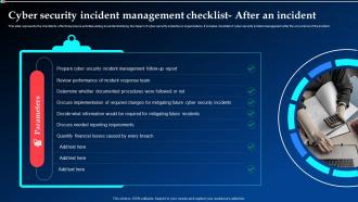 Cyber Security Incident Management Checklist After An Incident Ppt Guidelines