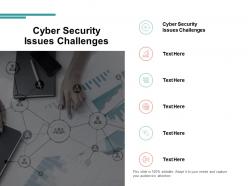 Cyber security issues challenges ppt powerpoint presentation slides diagrams cpb