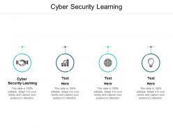 Cyber security learning ppt powerpoint presentation visual aids example file cpb
