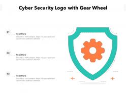 Cyber security logo with gear wheel