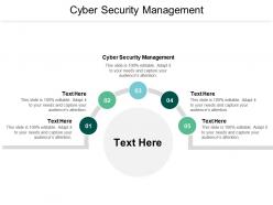 Cyber security management ppt powerpoint presentation slides format cpb