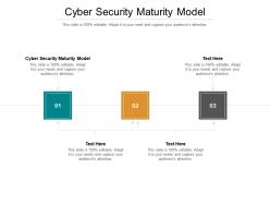 Cyber security maturity model ppt powerpoint presentation icon cpb