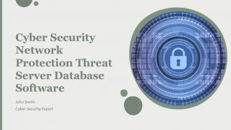 Cyber Security Network Protection Threat Server Database Software PPT Slides AT