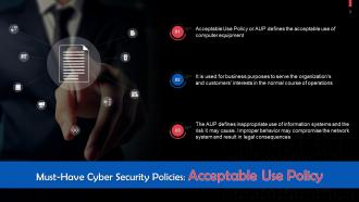 Cyber Security Policies For Businesses Training Ppt Image Content Ready