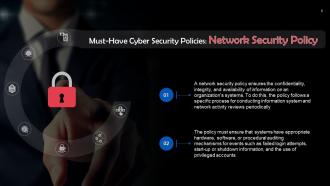 Cyber Security Policies For Businesses Training Ppt Editable Content Ready