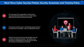 Cyber Security Policies For Businesses Training Ppt Customizable Content Ready
