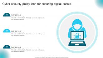 Cyber Security Policy Icon For Securing Digital Assets