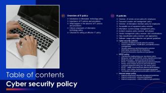 Cyber Security Policy Powerpoint Presentation Slides Visual Images