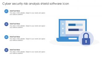 Cyber Security Risk Analysis Shield Software Icon