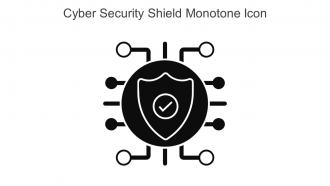 Cyber Security Shield Monotone Icon In Powerpoint Pptx Png And Editable Eps Format